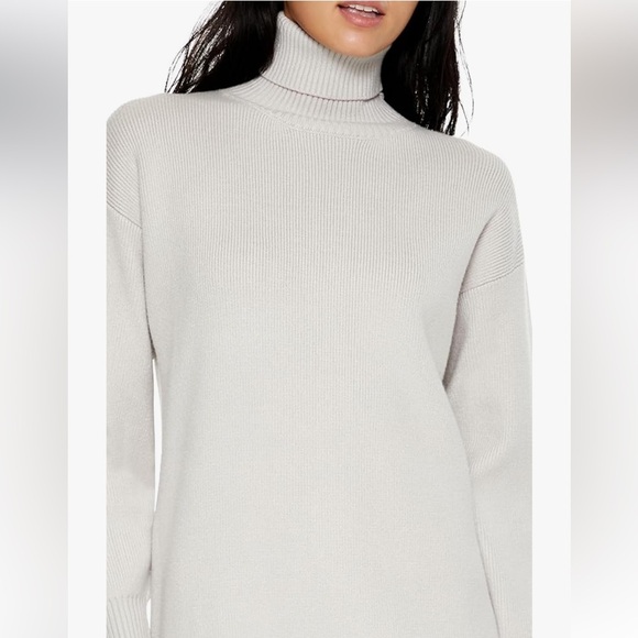 Forever 21 Light Gray Turtleneck Sweater Dress Size S - Picture 5 of 8